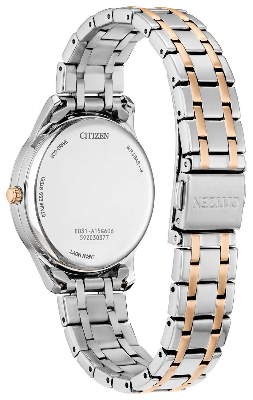 Citizen Ladies Eco Watch 36mm with Pink Marbled Dial - AW1575-59E