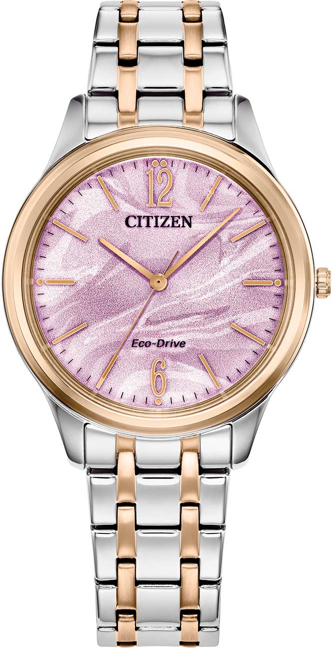 Citizen Ladies Eco Watch 36mm with Pink Marbled Dial - AW1575-59E
