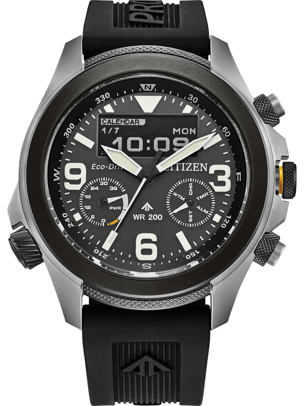 Citizen Promaster Land U822 Watch 43.9mm with Black Dial - JV1007-07E