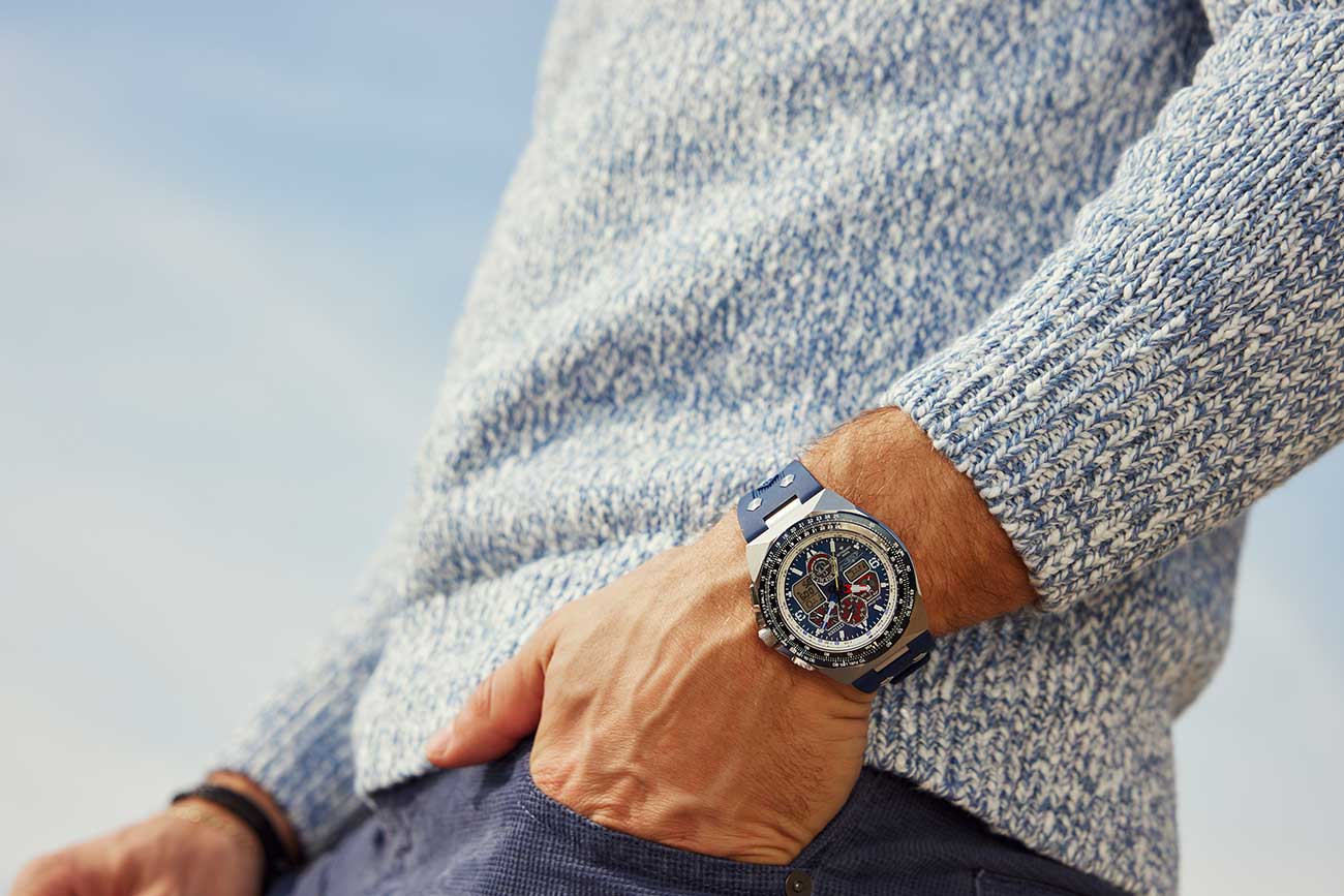 ルル Citizen Promaster Sikorsky Chronograph 46mm with Blue Dial
