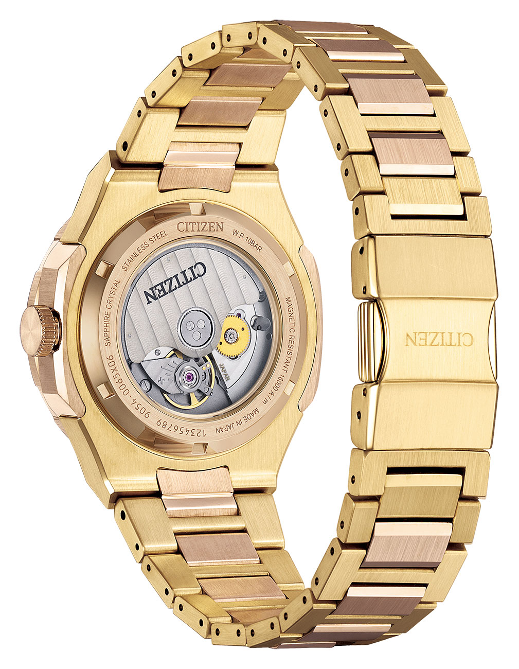 BEET SIDE VIEW ゴールド Citizen Series8 880 GMT 41mm Watch with Black Dial - NB6033-51E