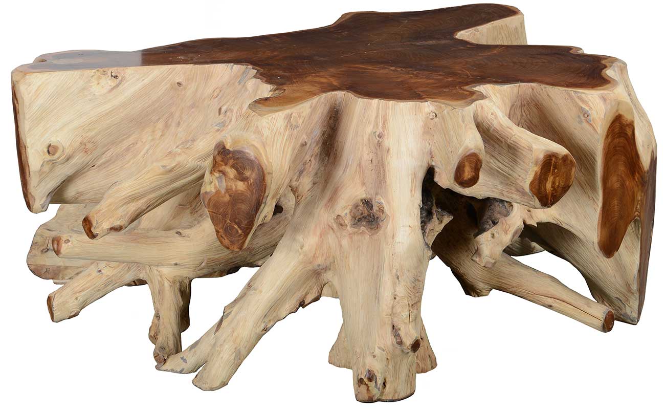 Classic Home Groot Teak Root Coffee Table in Natural