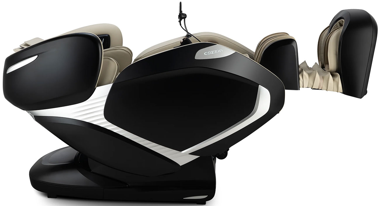 Cozzia Zen Duo Massage Chair in Ivory | Black - CZ-650-3029