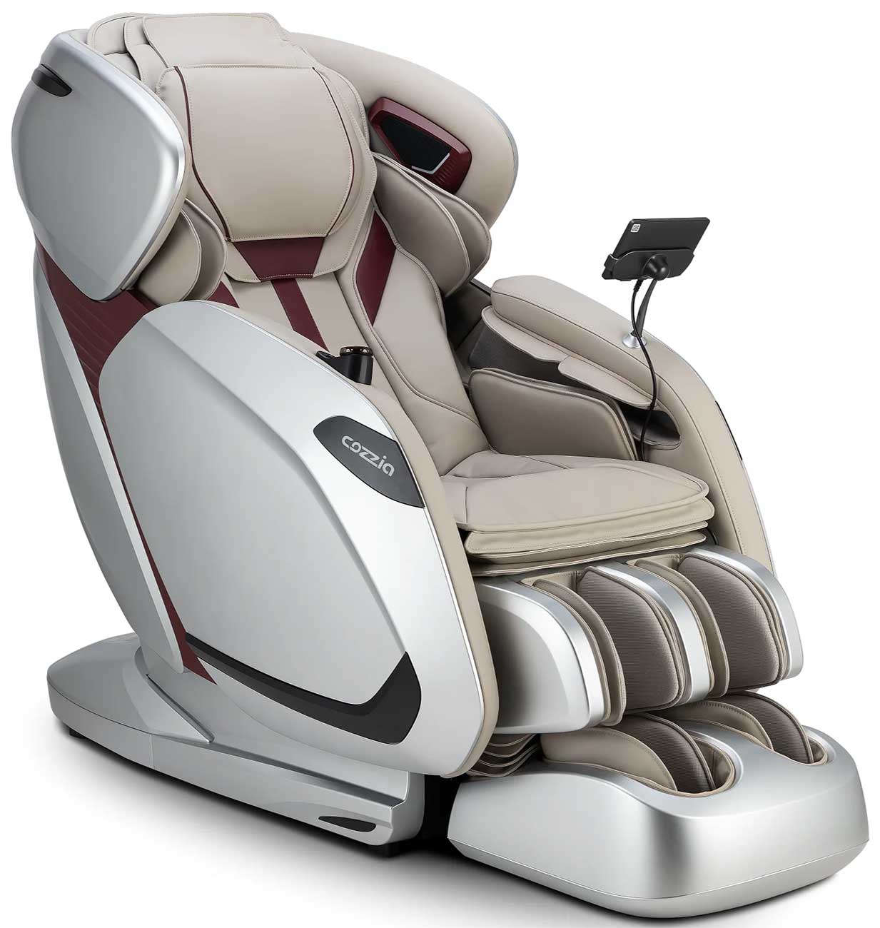 Cozzia Zen Duo Massage Chair in Platinum | Platinum