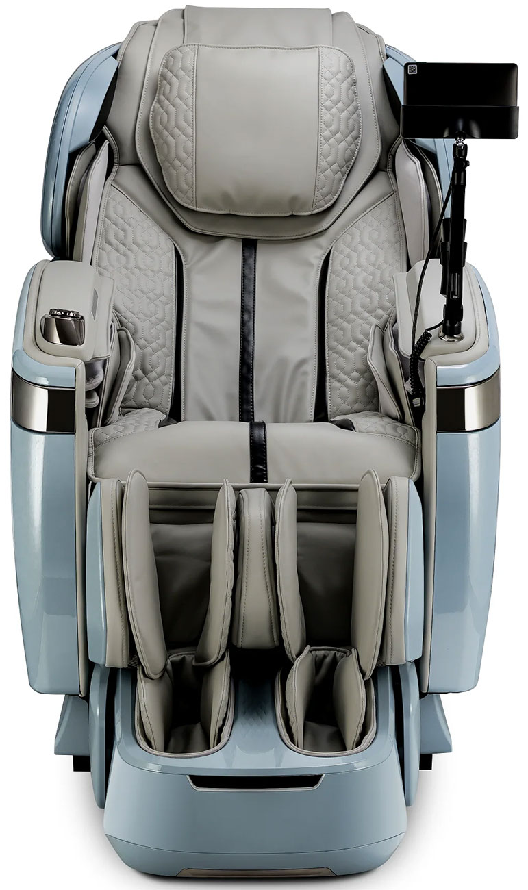 Cozzia Qi XE Pro Duo Massage Chair in Silver | Light Blue - CZ-718