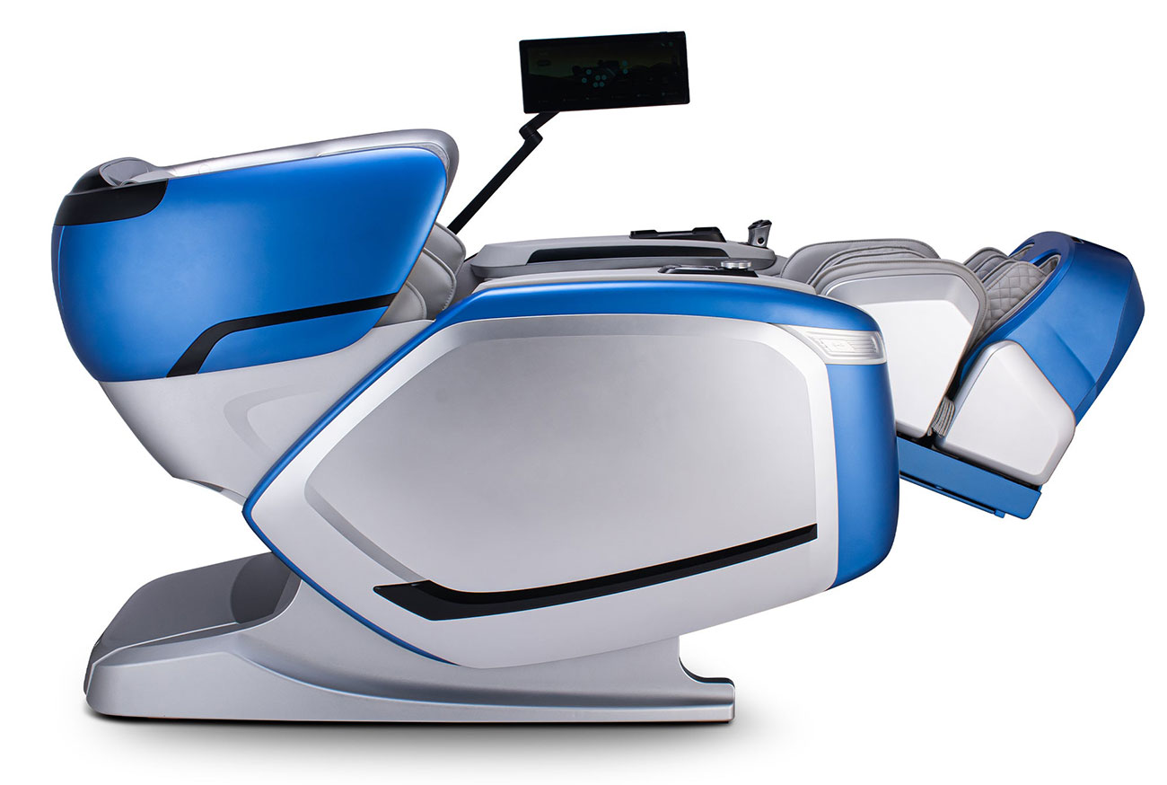 C.Z.A室内機 Cozzia Quantum Massage Chair in Blue|Silver - CZ-800-5898