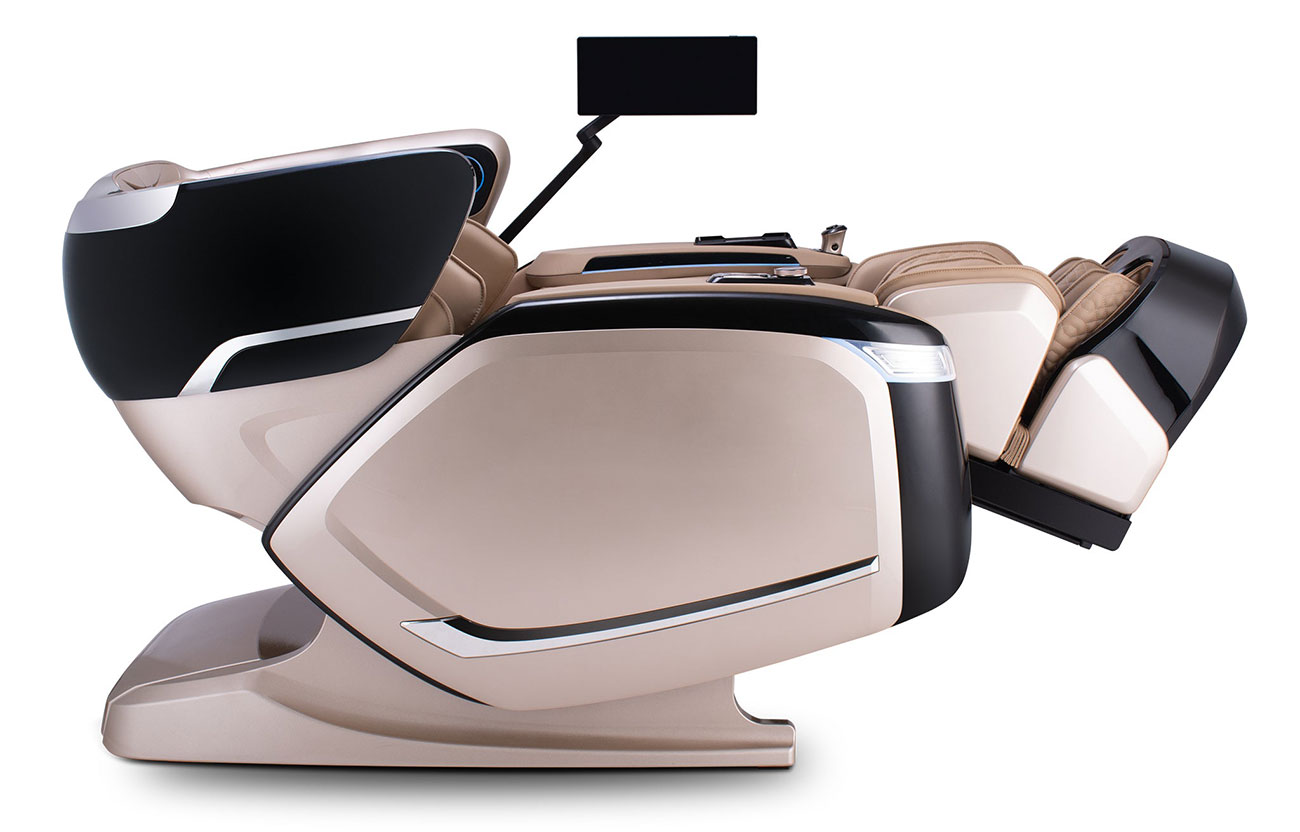 Cozzia Quantum Massage Chair in Champagne and Black | Abt
