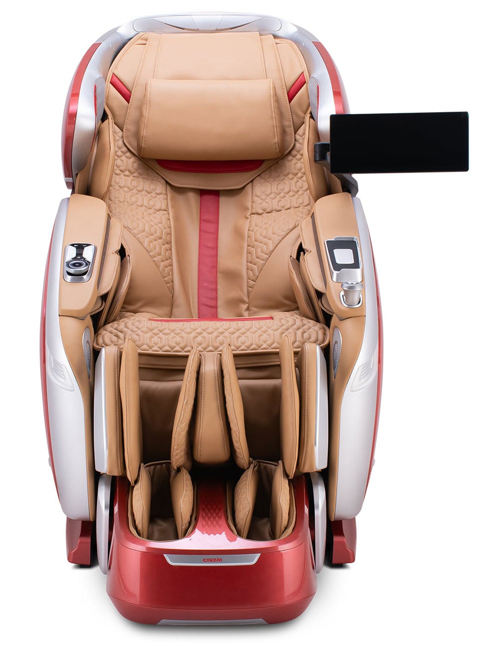 Chisa Cozzia Quantum Massage Chair in Scarlet|Silver - CZ-800-9398