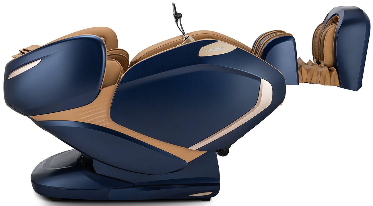 Cozzia Zen Duo Massage Chair in Champagne | Navy - CZ-650-8259