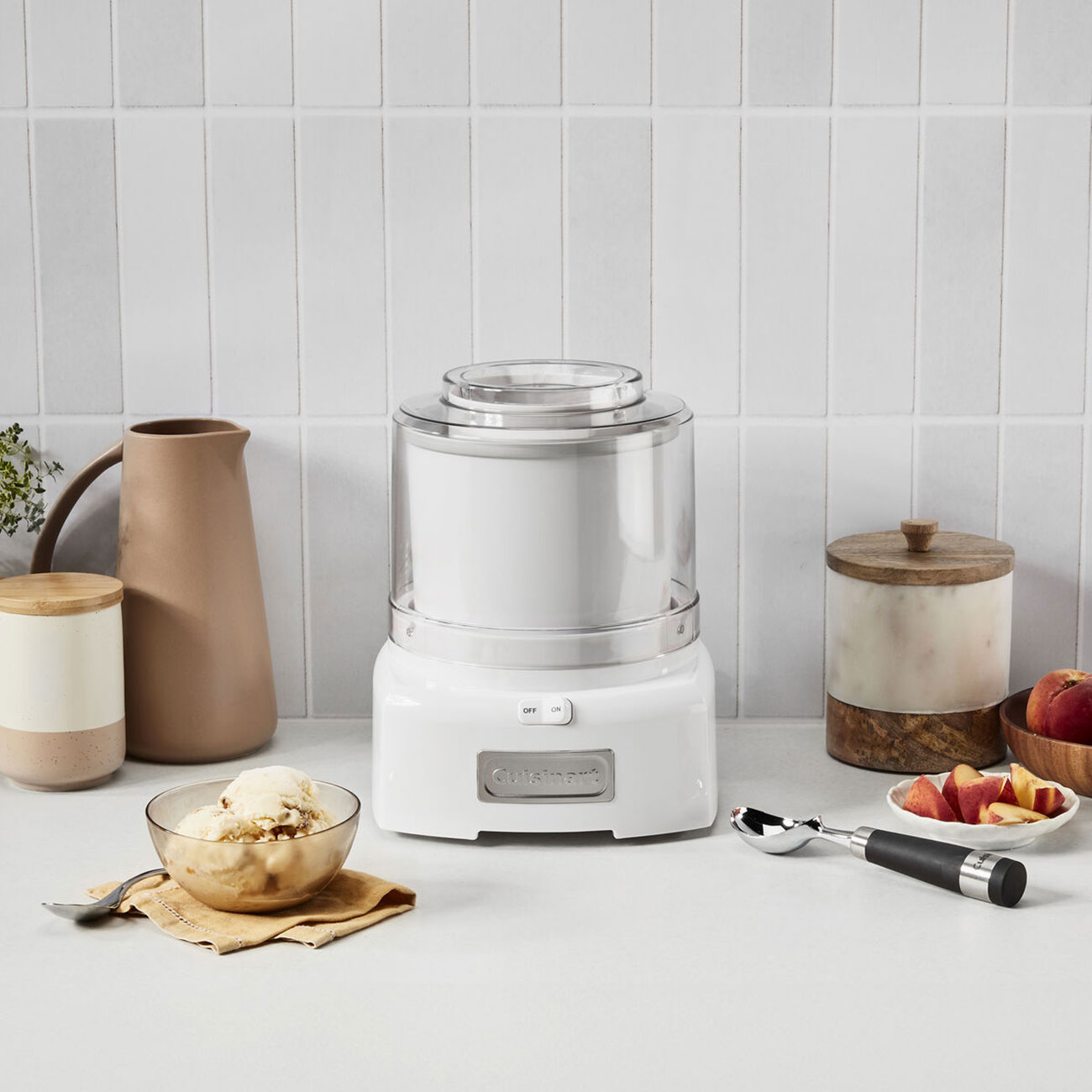 Cuisinart White Frozen Yogurt-Ice Cream & Sorbet Maker | Abt
