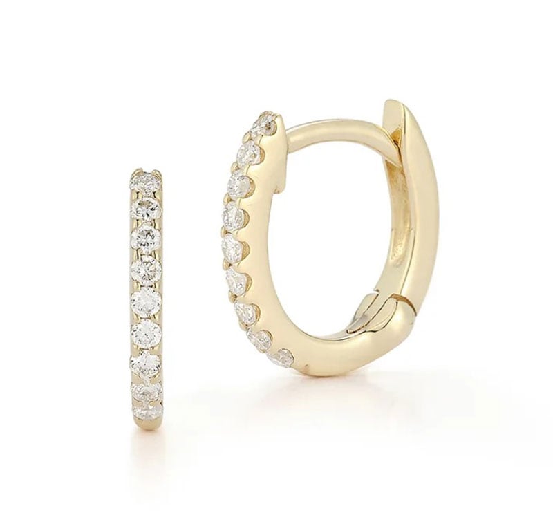 Dana Rebecca Designs DRD Huggies in 14K Yellow Gold