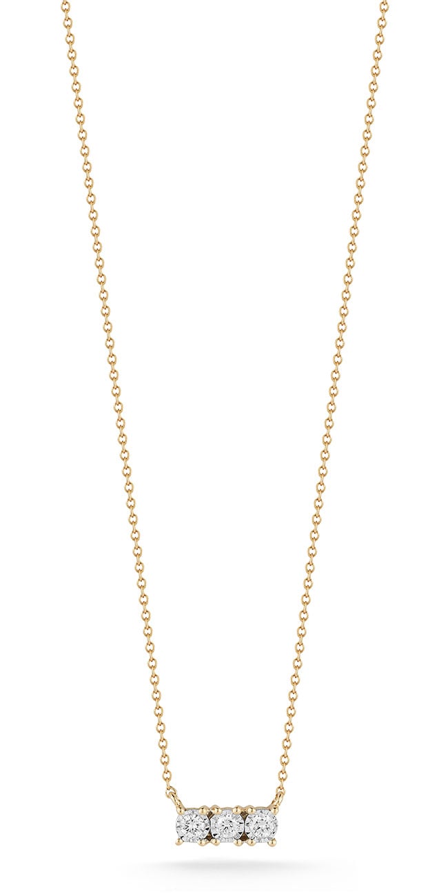 Dana Rebecca Designs Ava Bea Bar Necklace 16 and 18 in 14K Yellow Gold 880$