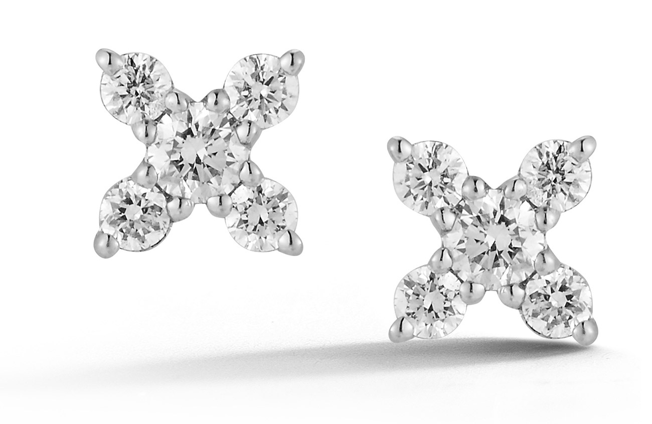 Dana Rebecca Designs Ava Bea X Studs in 14K White Gold