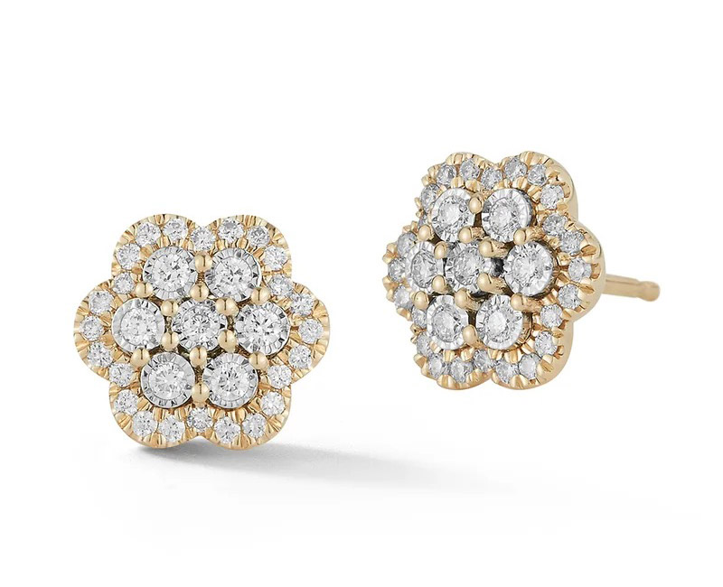 Dana Rebecca Designs Ava Bea Flower Studs in 14K Yellow Gold 2200$