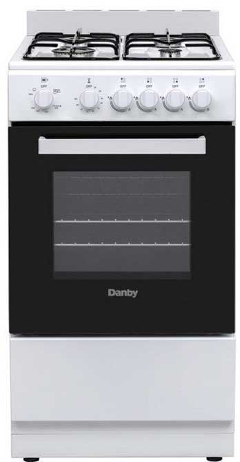 Danby Freestanding Gas Range 20-Inch in White - DR20V1WGLP