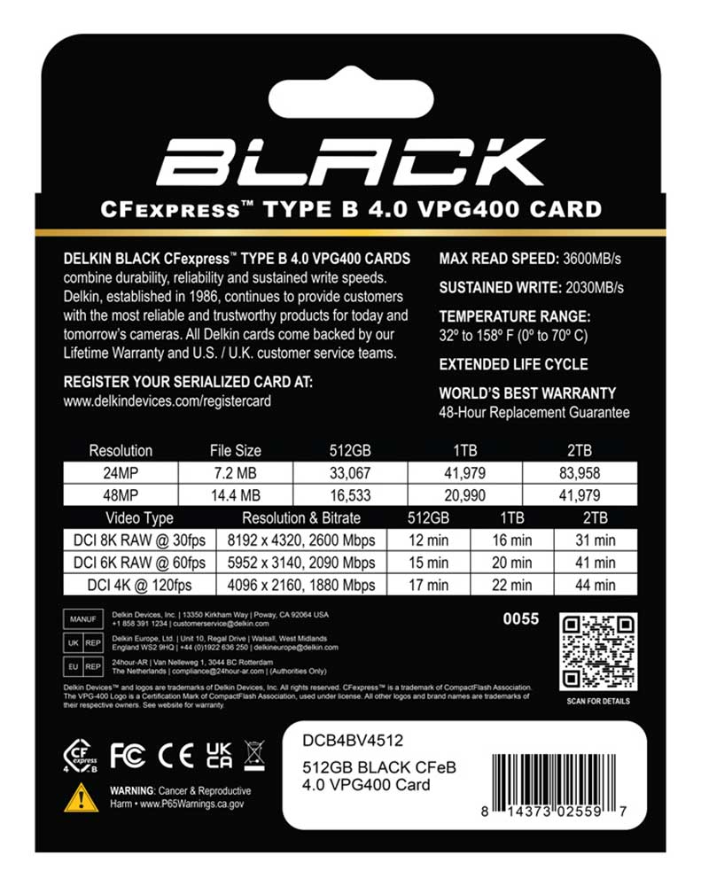 Delkin Devices BLACK 4.0 512GB Memory Card - DCB4BV4512 | Abt