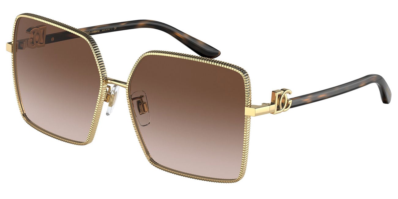 Dolce&Gabbana Woman Sunglass DG2279 - Frame color: Gold, Lens color: Gradient Brown
