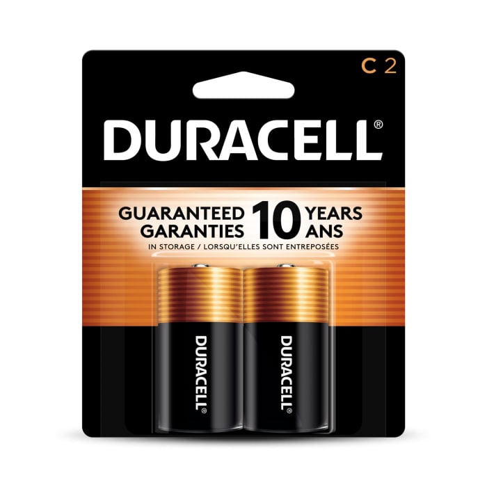 Duracell Coppertop C Alkaline Battery 2 Pack