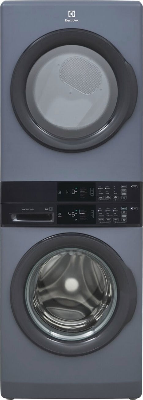 Electrolux 300 Series Laundry Tower Front Load 4.4 Cu. Ft. Washer & 8 Cu. Ft. Gas Dryer in Denim Blue