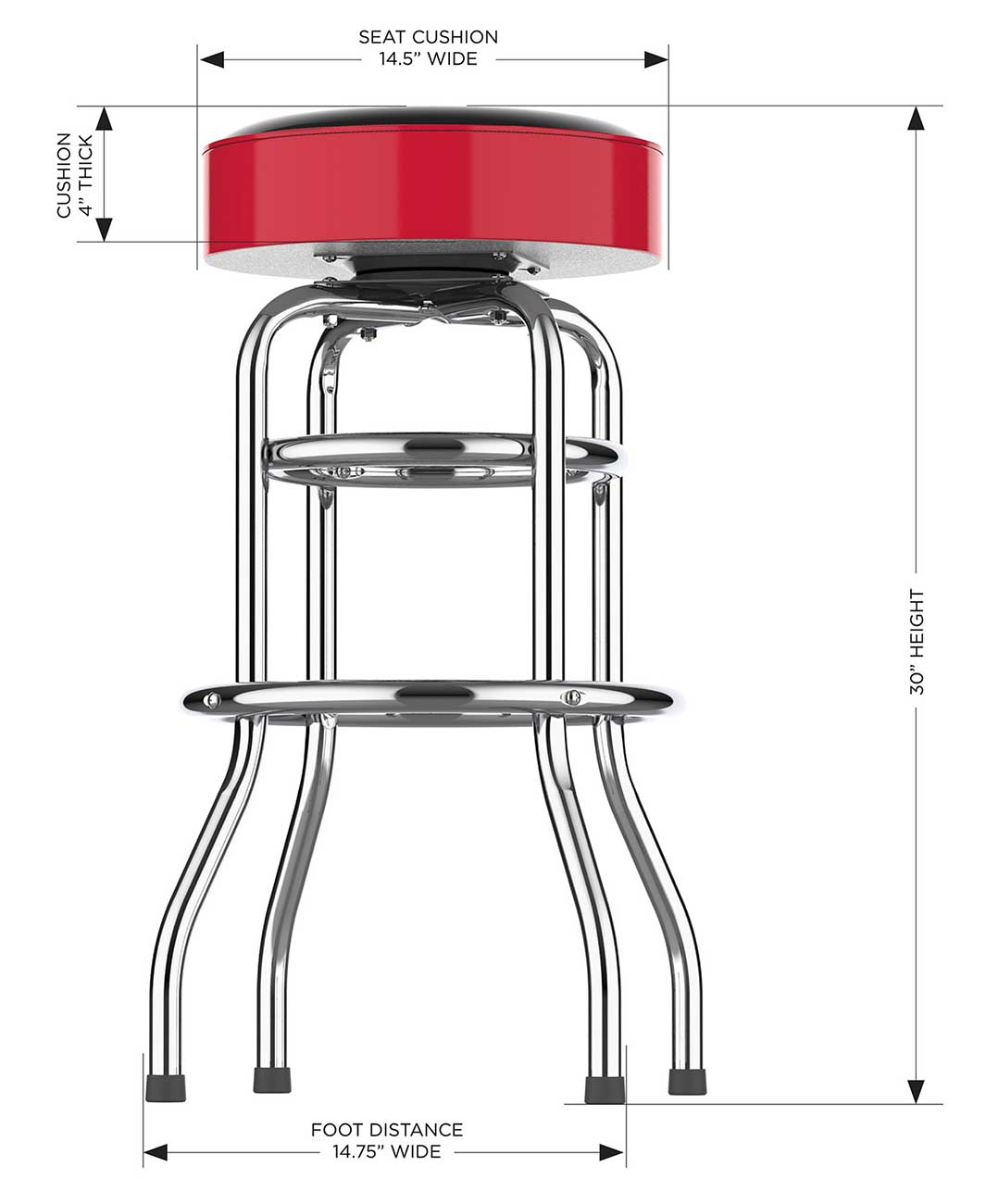 Chicago Blackhawks bar stool dimensions