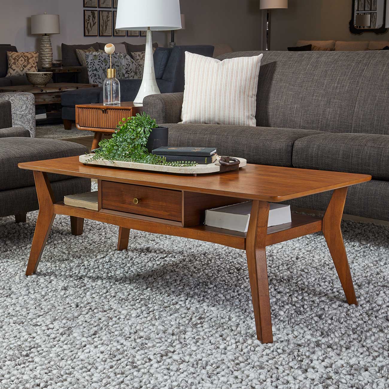 Flexsteel Ludwig Brown Rectangular Coffee Table - W1085-0312