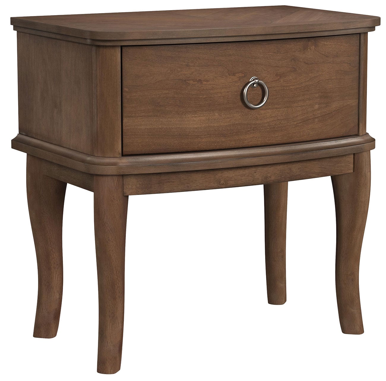 Bellevue Whiskey Brown 1 Drawer Open Nightstand with USB Charging