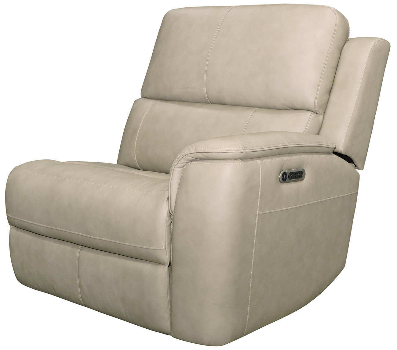 Flexsteel Henry RAF Power Recliner in Beige Leather - 1041-58PH-946-80