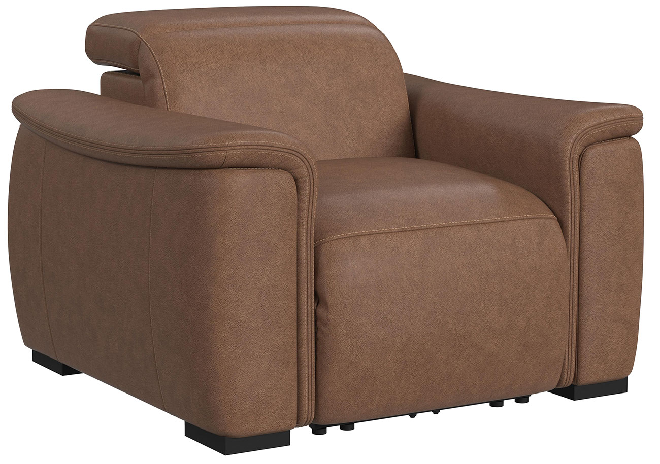 Camden Brown Leather Zero Gravity Power Recliner with Power Headrest and USB Charging