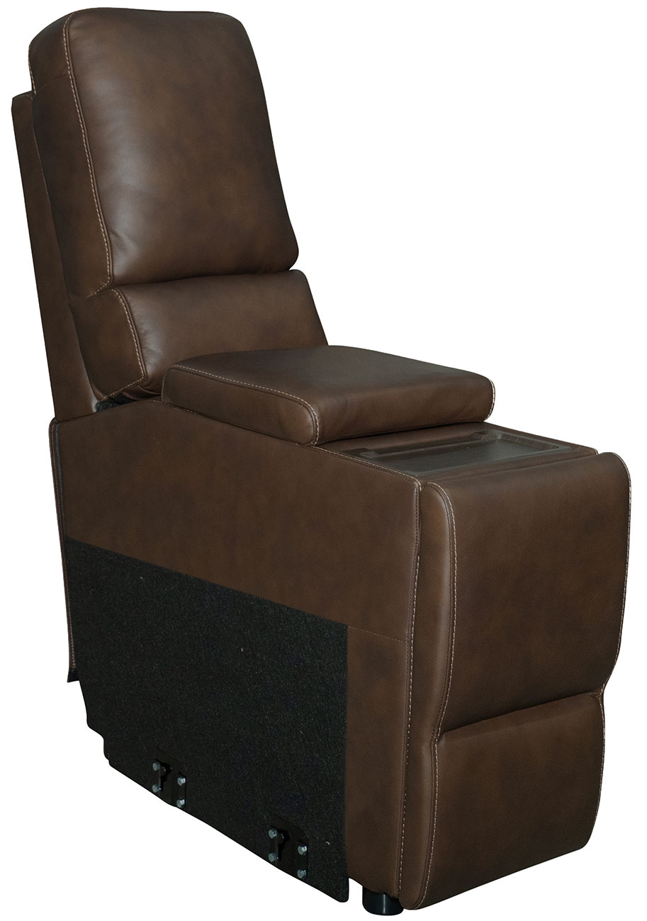 Flexsteel Straight Console Henry in Burnt Umber Leather