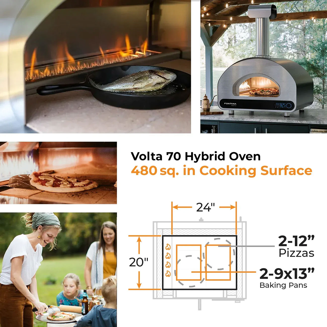 Fontana Forni Volta 70 Smart Hybrid Pizza Oven | Abt