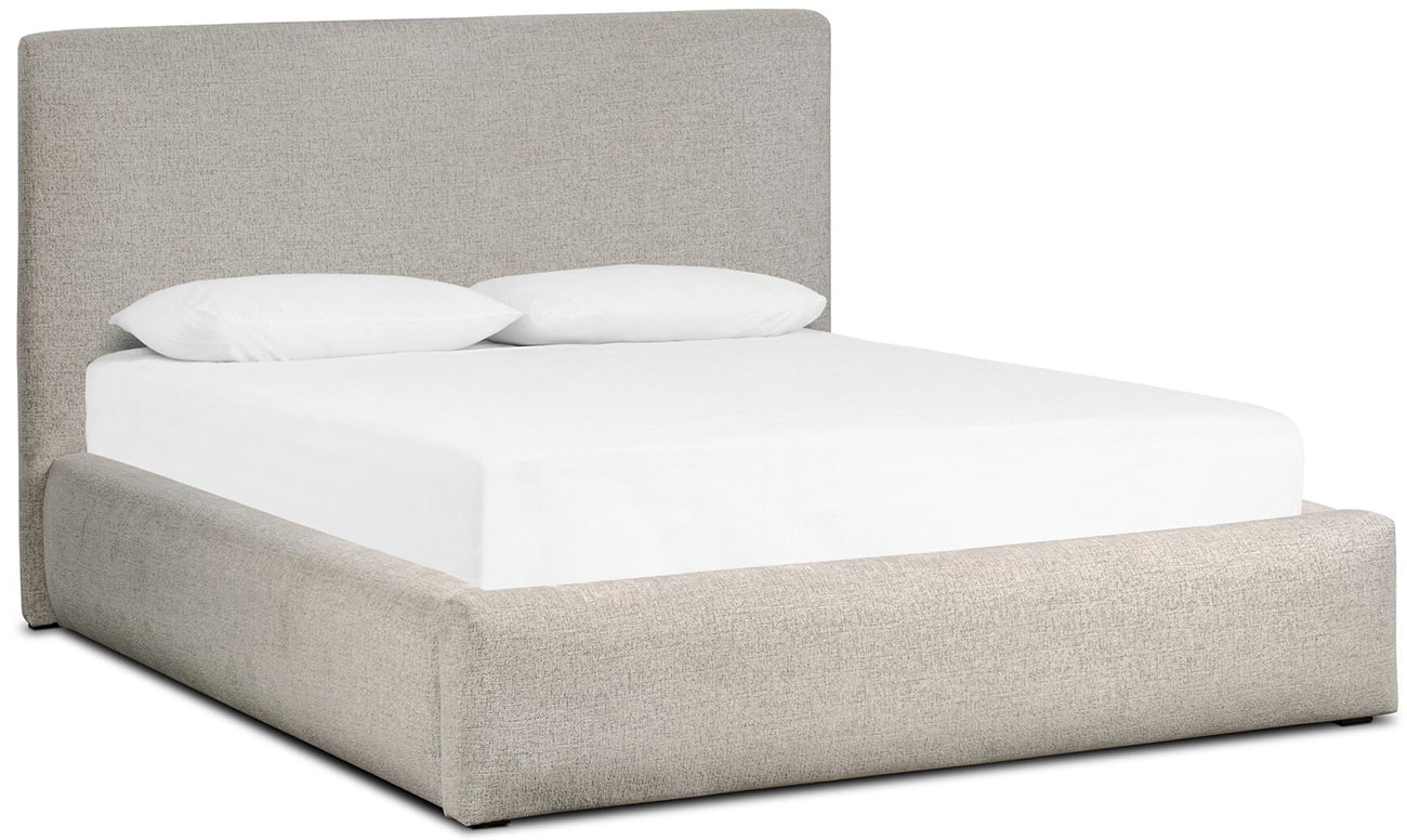 Four Hands Quincy Bed - King - in Plushtone Linen Fabric