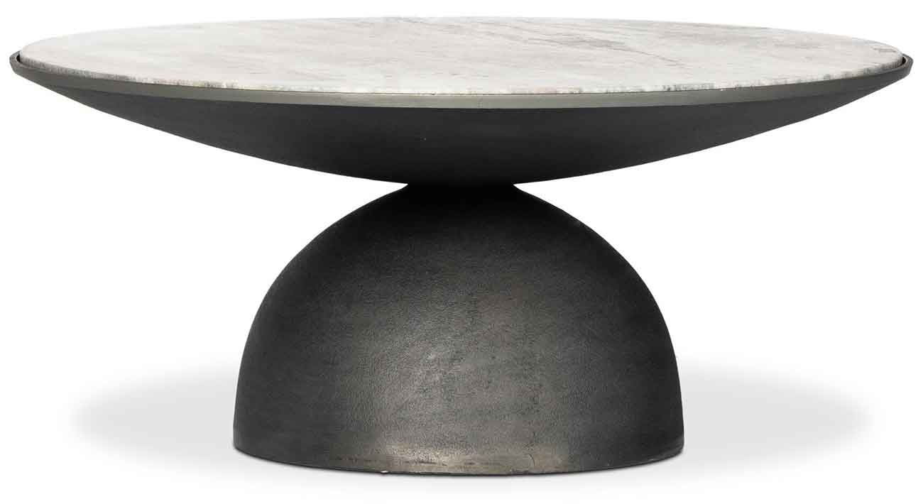 Photos - Coffee Table Four Hands Four Hands Corbett  in River Grey Marble 224138-003
