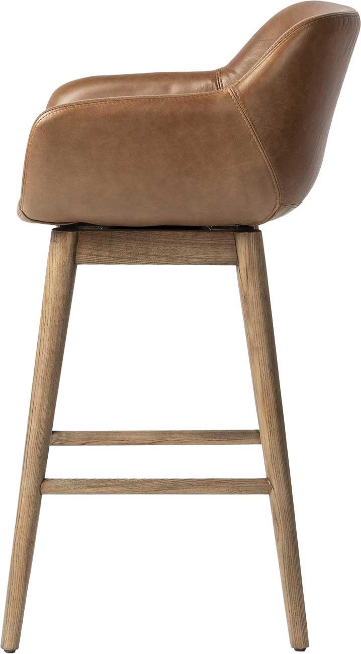 Four Hands Hannah Swivel Counter Stool Chestnut | Ash - 237909-008