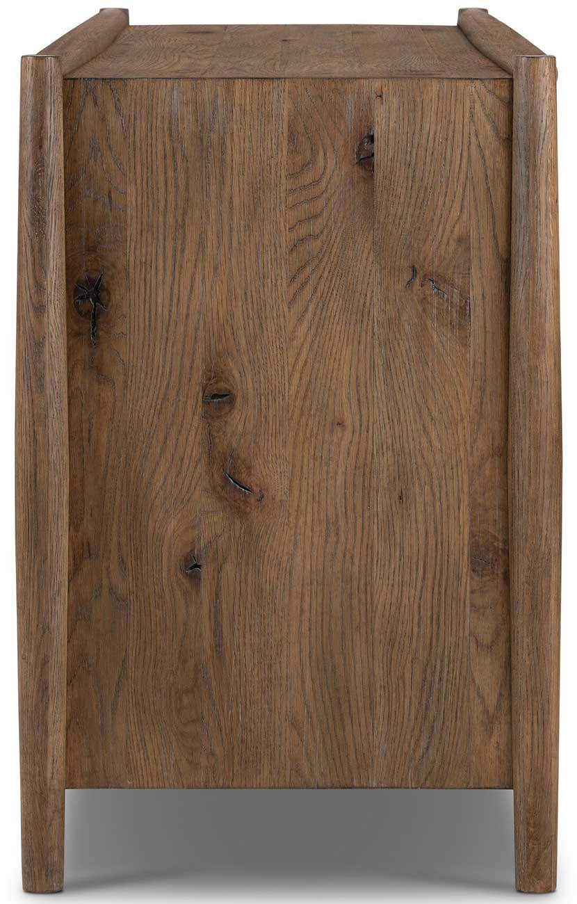 Four Hands Glenview 6 Drawer Dresser in Weathered Oak Veneer