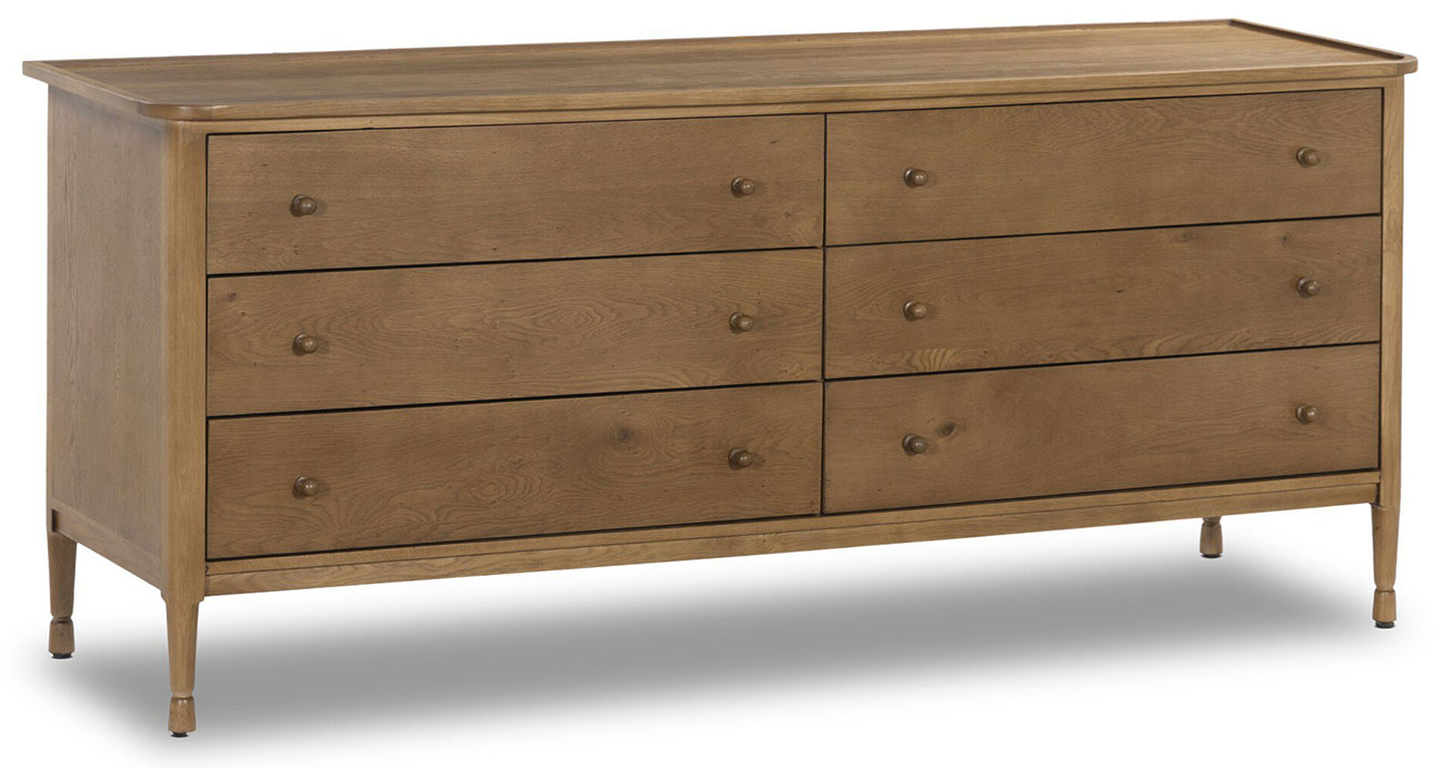 Four Hands Franny Dresser Saddle Brown Veneer - 249114-001 Four Hands Franny Dresser Saddle Brown Veneer - 249114-001