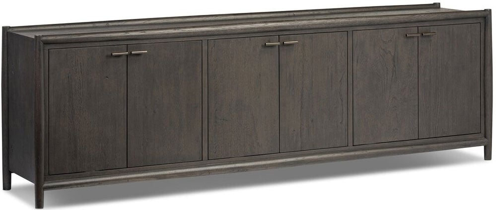 Four Hands Glenview 6 Door Sideboard in Smoked Black Oak