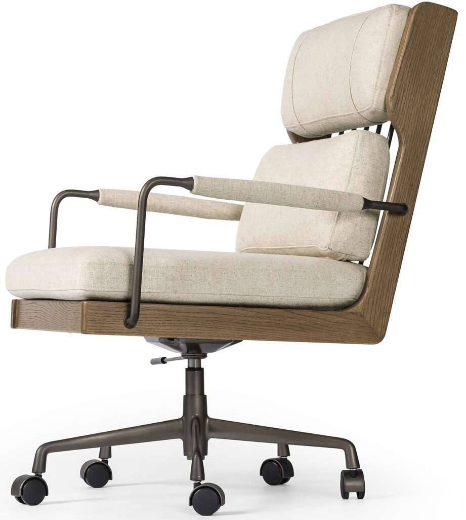 Four Hands Ludvig Desk Chair in Antwerp Natural Fabric | Abt