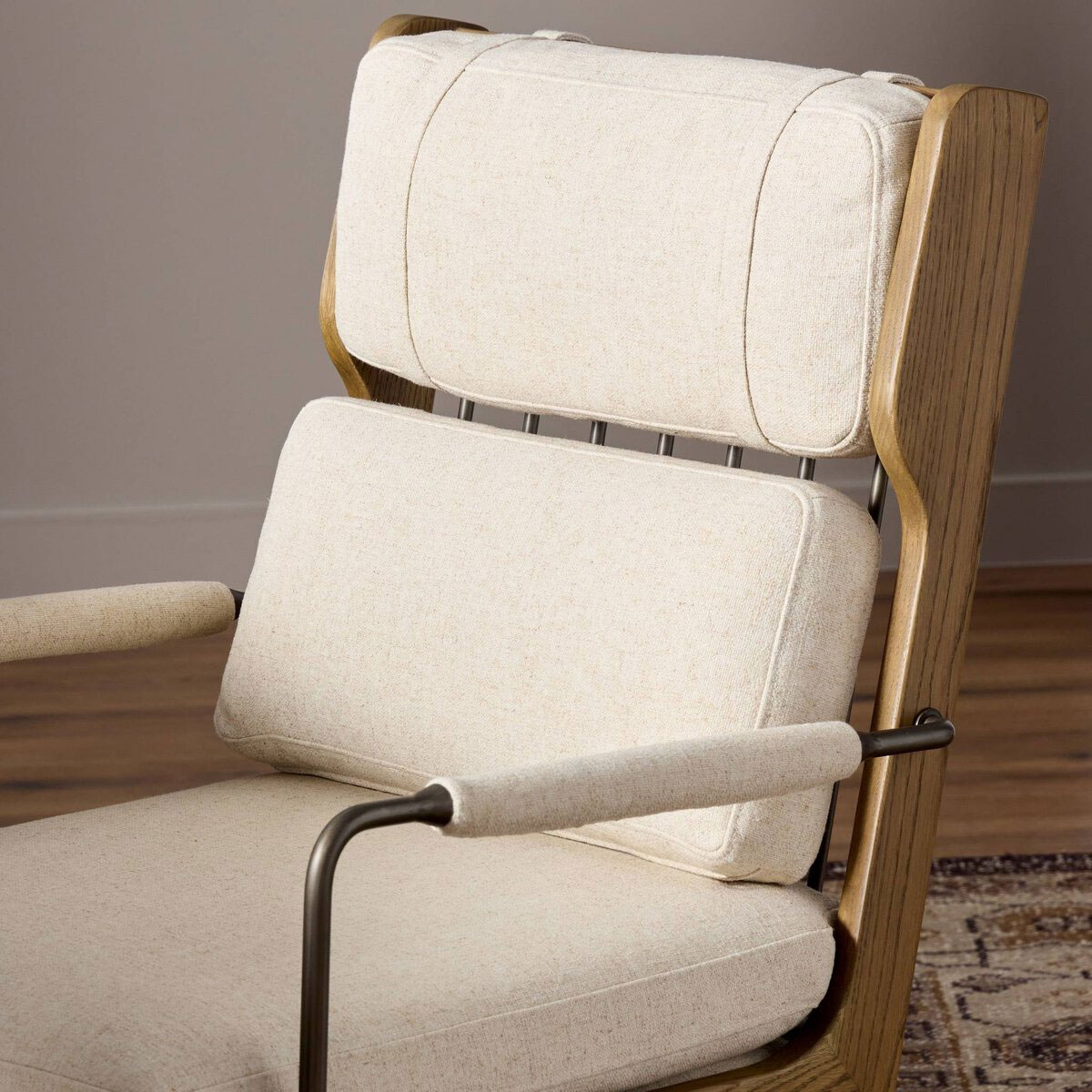 Four Hands Ludvig Desk Chair in Antwerp Natural Fabric | Abt