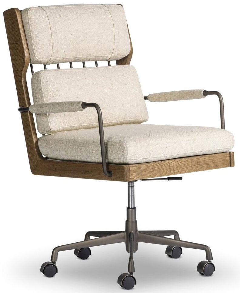 Four Hands Ludvig Desk Chair in Antwerp Natural Fabric | Abt