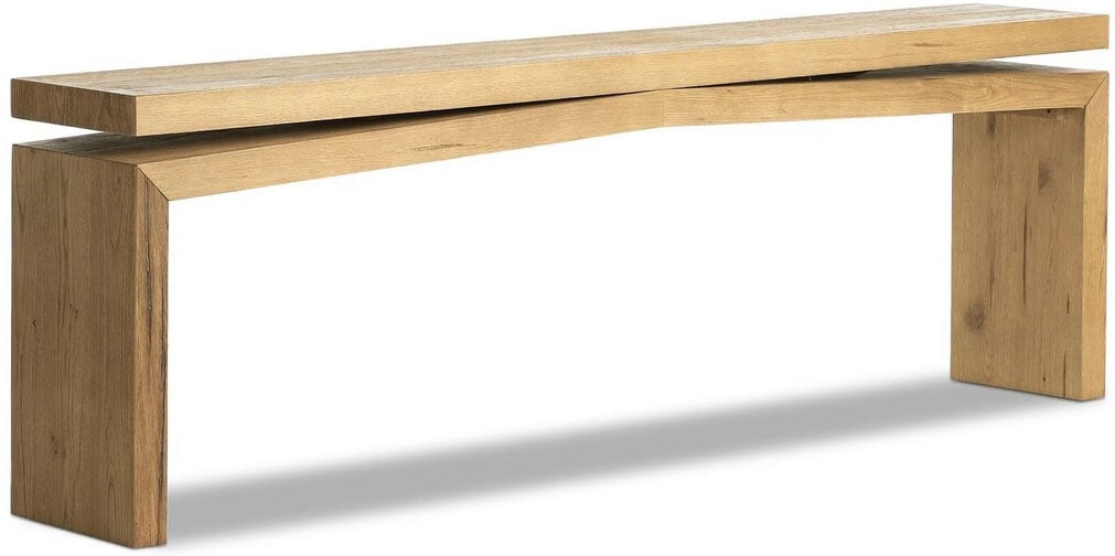 Four Hands Matthes Console Table - Size 94" - in Worn Oak Veneer