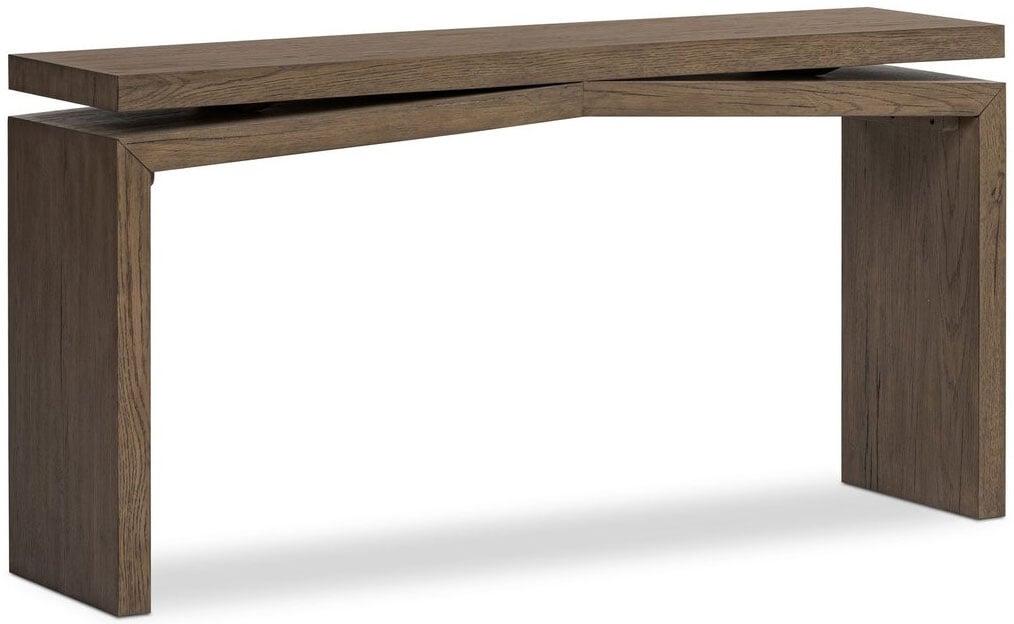 Four Hands Matthes Console Table - Size 60" - in Rustic Grey Veneer