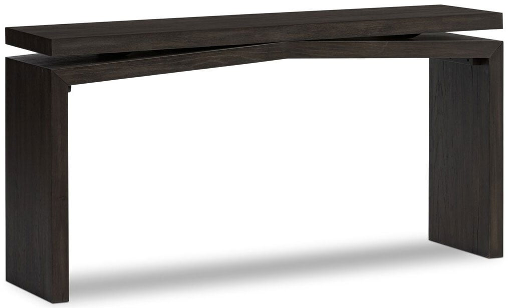 Four Hands Matthes Console Table - Size 60" - in Smoked Black Veneer
