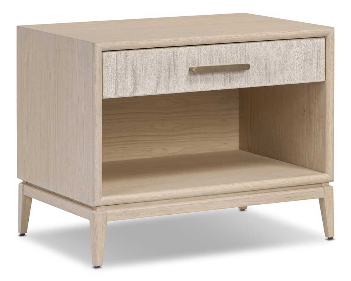 Four Hands Rosenell Open Nightstand with 1 Drawer in Natural Oak Veneer