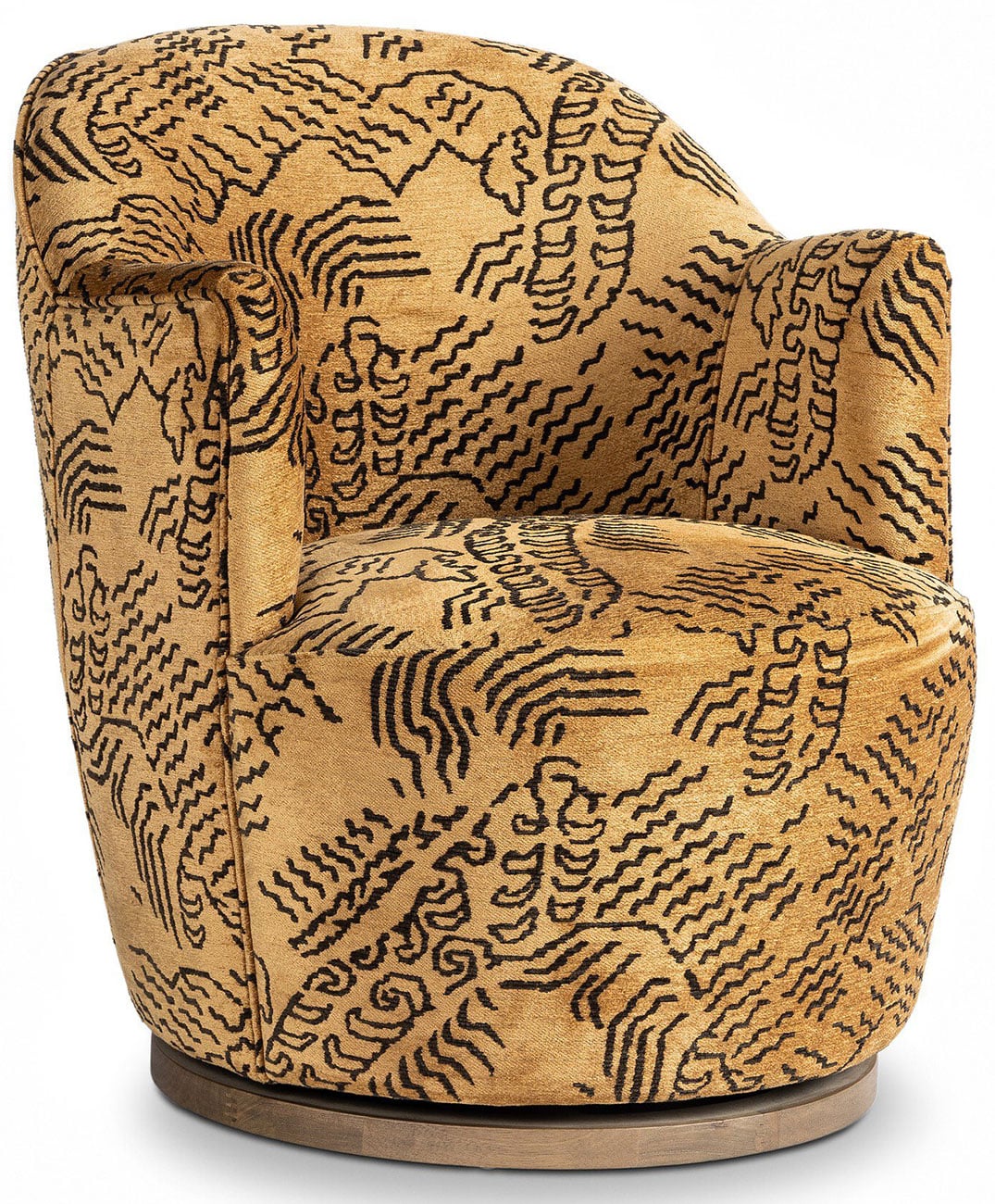 Photos - Chair Four Hands Four Hands Aurora Swivel  in Balkan Ochre Fabric 106102-037