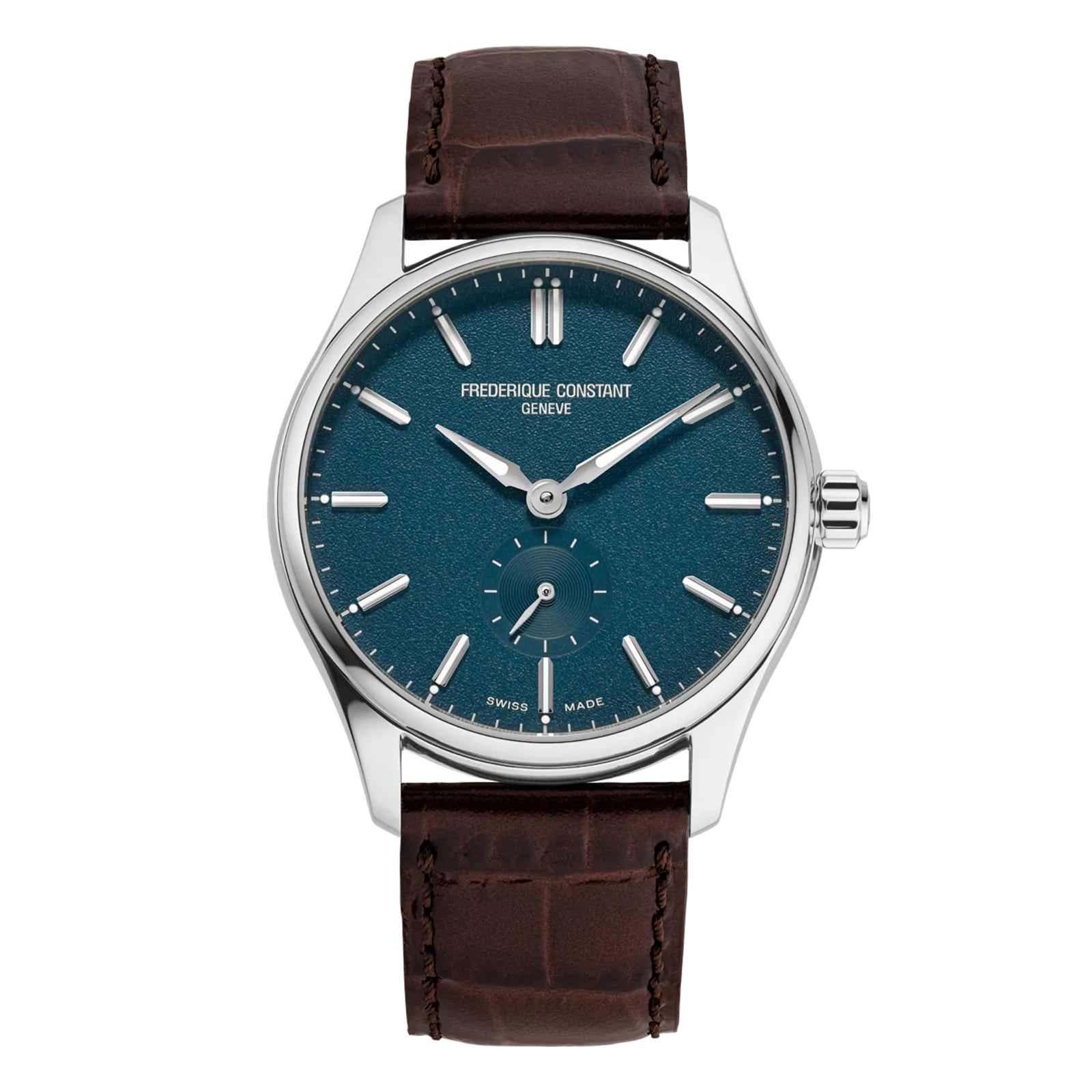 Frederique Constant Men's Automatic Swiss Classics Watch Brown Leather, 40mm - Blue