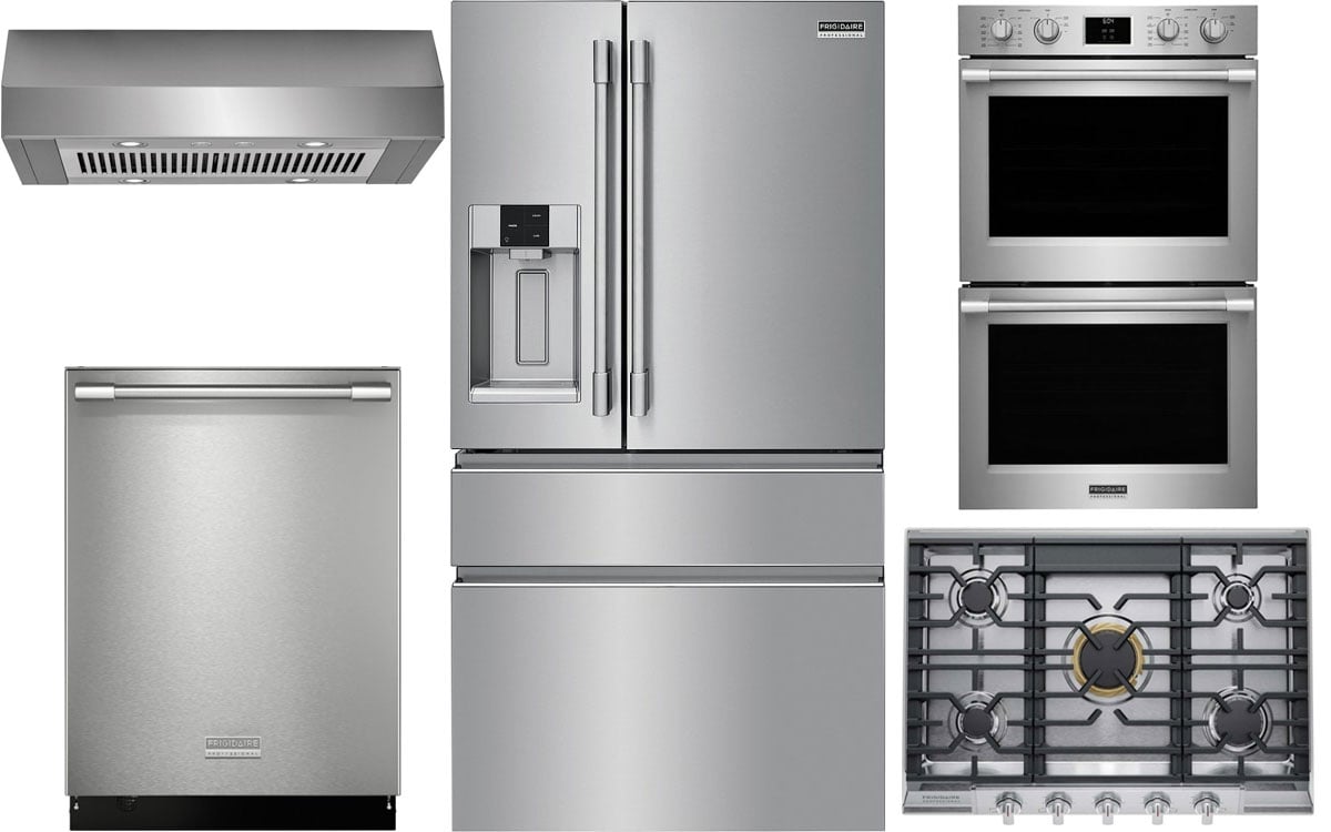 Frigidaire Professional Stainless 4-Door French Door Refrigerator & Double Oven Package