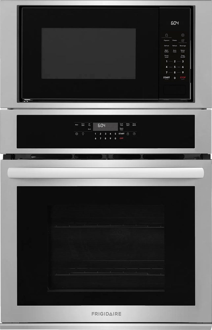 Frigidaire FCWM2730AS 27 inch Microwave Combination Oven with 5.4 cu. ft. Total Capacity, Air Fry, 30-Minute Steam Clean, and Sensor Cook and Reheat Microwave (Stainless Steel)