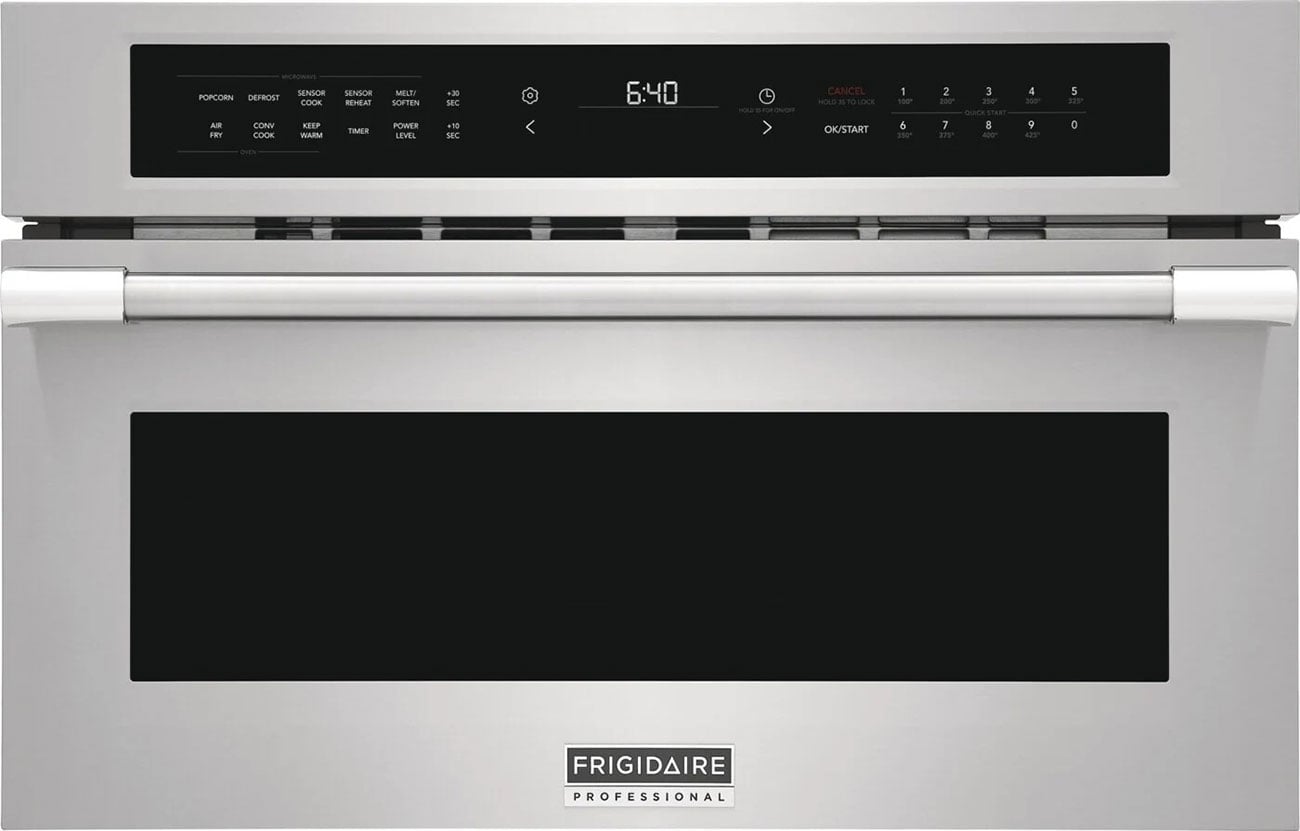 Frigidaire Professional Built-In Microwave Oven with Air Fry 30-Inch in Smudge-Proof Stainless Steel