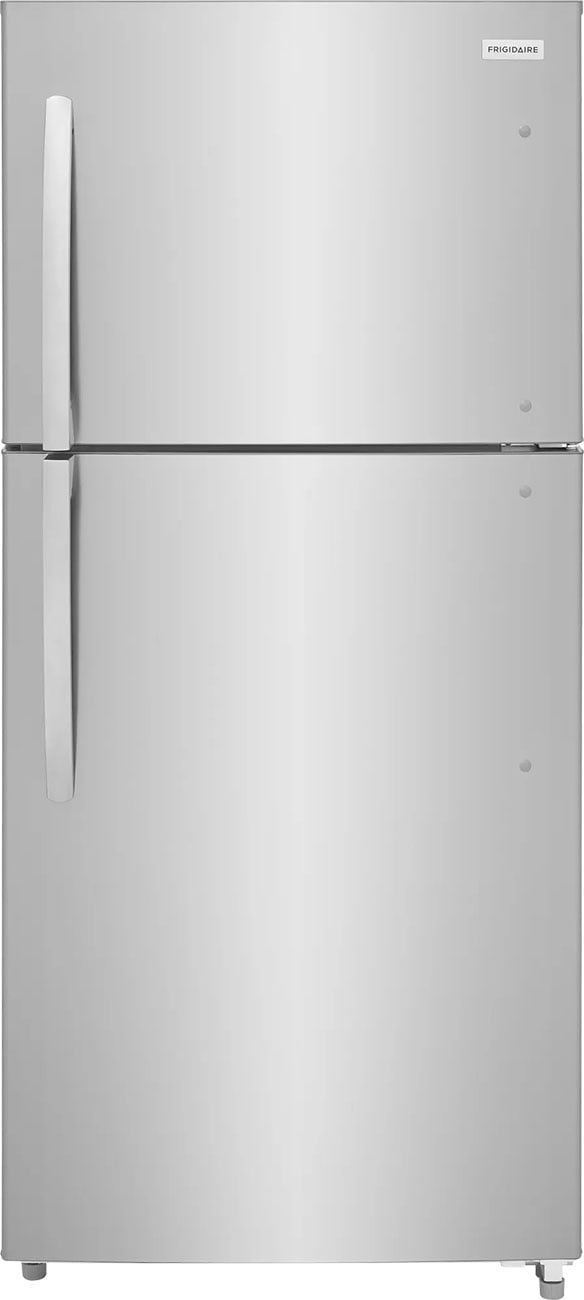 Frigidaire FRTE2223AV 30 inch Garage Ready Top Freezer Refrigerator with 21.6 cu. ft. Capacity, Humidity-Controlled Crisper Drawers, EvenTemp Cooling System and ENERGY STAR Certified (Fingerprint Resistant Stainless Steel Look)