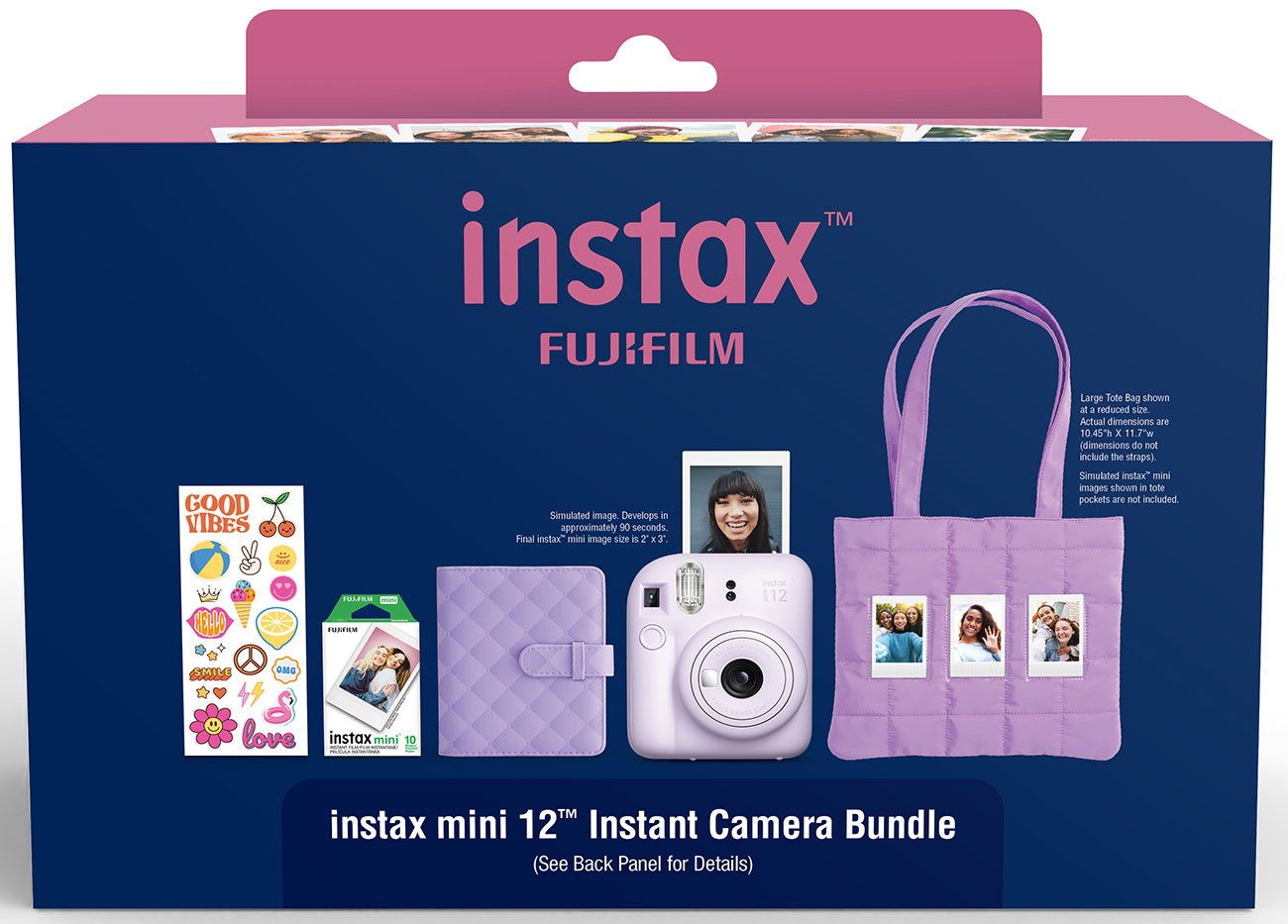 Fujifilm Instax Mini 12 Instant Camera Holiday Bundle 2025 in Lilac Purple
